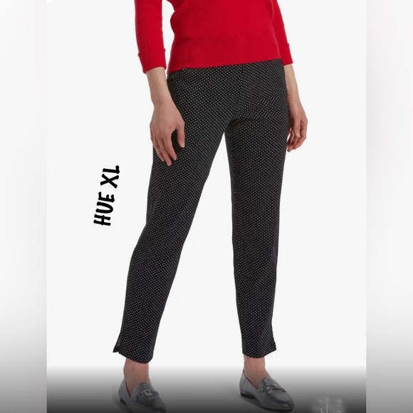 Hue Polka Dot Pull On Ankle Pants NWOT XL - Picture 1 of 7